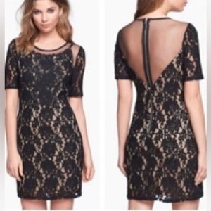 AFRM Black Lace Sheer Mini Dress REVOLVE Sexy All Season Size XS LBD Date Formal